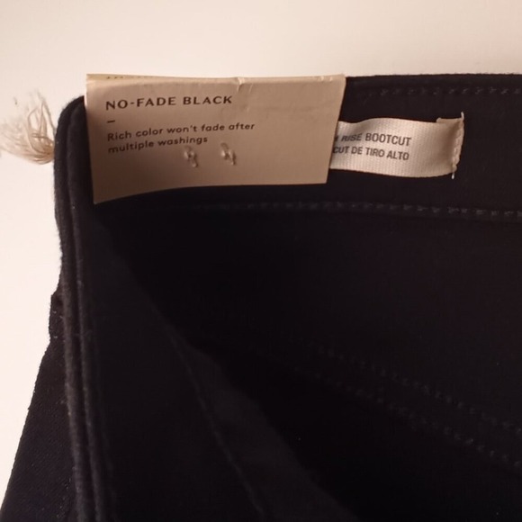 NWT Universal Thread Denim Jeans Size 0 High-Rise Bootcut No-Fade Black - Picture 5 of 11